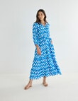 Whistle V-Neck Tiered Dress, Blue Wave product photo View 03 S