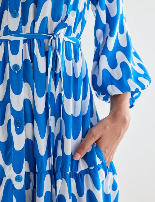 Whistle V-Neck Tiered Dress, Blue Wave product photo View 04 L