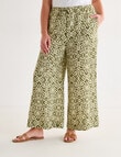 Whistle Tie Waist Printed Culotte Pants, Ikat Print product photo View 12 S