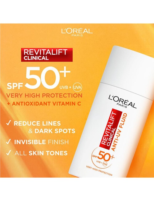 L'Oreal Paris Revitalift Clinical Anti-UV Fluid SPF50+, 50ml product photo View 04 L