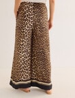 Whistle Tie Waist Printed Culotte Pants, Animal Print product photo View 02 S