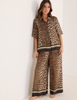 Whistle Tie Waist Printed Culotte Pants, Animal Print product photo View 08 S