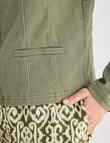 Whistle Denim Crop Jacket, Sage product photo View 06 S