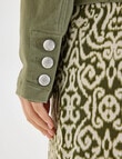 Whistle Denim Crop Jacket, Sage product photo View 07 S