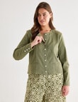 Whistle Denim Crop Jacket, Sage product photo View 12 S