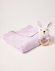 Little Bundle Blanket & Rattle Gift Set, Bunny product photo