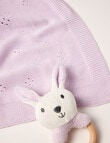 Little Bundle Blanket & Rattle Gift Set, Bunny product photo View 03 S