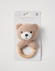 Little Bundle Cotton Knit Rattle, Bear product photo View 02 S