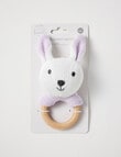 Little Bundle Cotton Knit Rattle, Bunny product photo View 02 S