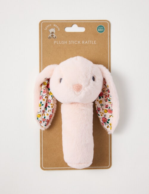 Teeny Weeny Plush Stick Rattle, Bunny product photo View 02 L
