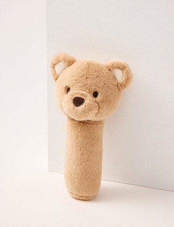 Teeny Weeny Plush Stick Rattle, Bear product photo