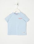 Teeny Weeny Good Vibes Playtime Short Sleeve Tee, Pale Blue product photo
