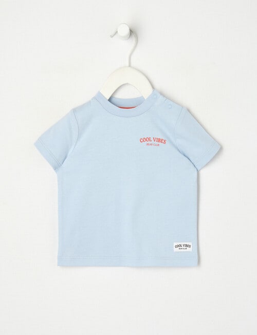 Teeny Weeny Good Vibes Playtime Short Sleeve Tee, Pale Blue product photo