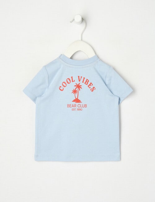 Teeny Weeny Good Vibes Playtime Short Sleeve Tee, Pale Blue product photo View 02 L