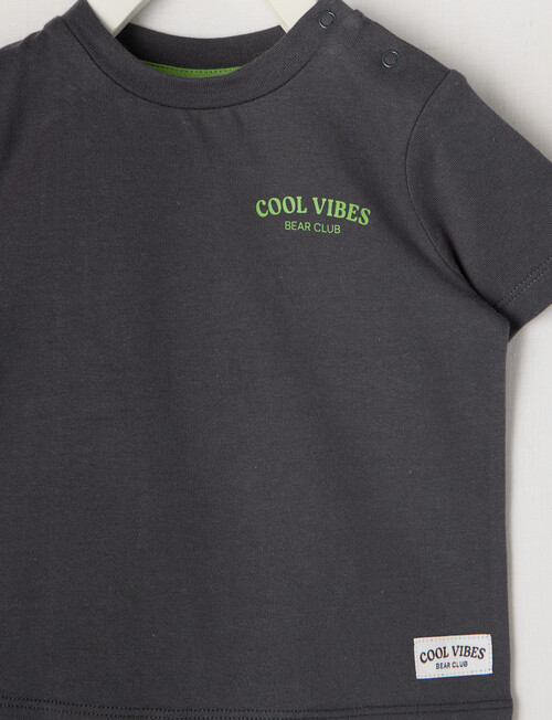 Teeny Weeny Play Time Short Sleeve Tee, Dark Charcoal product photo View 03 L