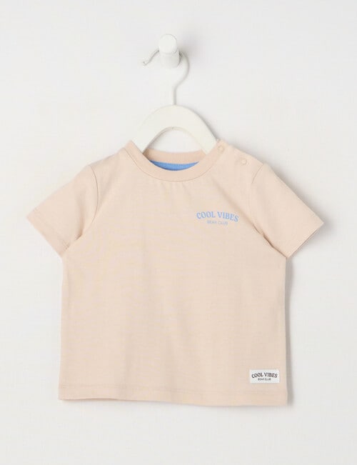 Teeny Weeny Play Time Short Sleeve Tee, Stone product photo
