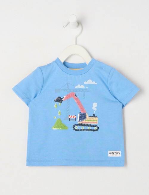 Teeny Weeny Play Time Digger Short Sleeve Tee, Azure product photo