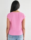 Whistle Textured Knit Tee, Candy product photo View 02 S
