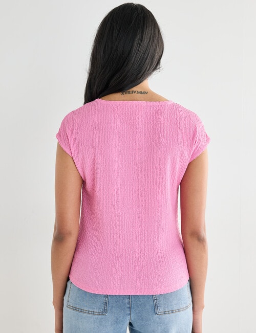 Whistle Textured Knit Tee, Candy product photo View 02 L