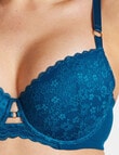 Perfects Be Free Lace Balconette Bra, Blue Coral, D-E product photo View 03 S