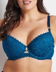 Perfects Be Free Lace Balconette Bra, Blue Coral, D-E product photo