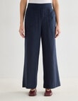 Jigsaw Morgan Linen Blend Wide Leg Pant, Navy product photo