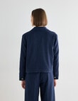 Jigsaw Victoria Linen Blend Jacket, Navy product photo View 02 S