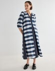 Jigsaw Lenore V-Neck Midi Dress, Border Print product photo