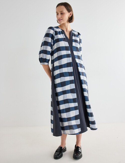 Jigsaw Lenore V-Neck Midi Dress, Border Print product photo