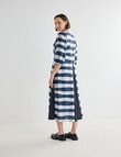 Jigsaw Lenore V-Neck Midi Dress, Border Print product photo View 02 S