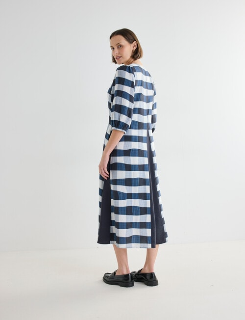 Jigsaw Lenore V-Neck Midi Dress, Border Print product photo View 02 L