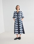 Jigsaw Lenore V-Neck Midi Dress, Border Print product photo View 03 S