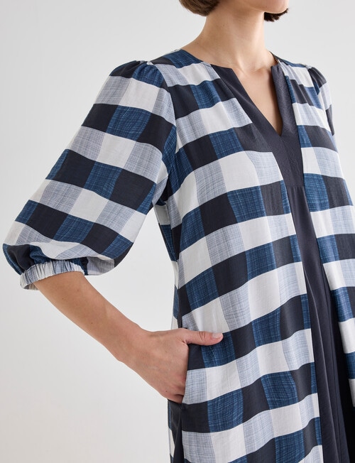 Jigsaw Lenore V-Neck Midi Dress, Border Print product photo View 08 L