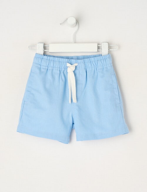 Teeny Weeny Stripe Linen-Blend Shorts, Blue product photo