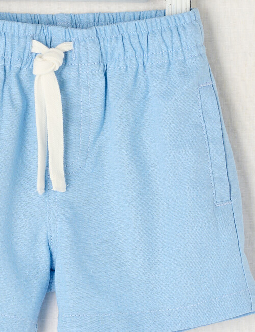 Teeny Weeny Stripe Linen-Blend Shorts, Blue product photo View 03 L