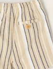 Teeny Weeny Stripe Linen-Blend Shorts, Taupe product photo View 02 S