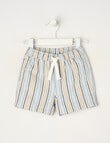Teeny Weeny Stripe Linen-Blend Shorts, Blue product photo