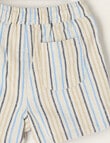 Teeny Weeny Stripe Linen-Blend Shorts, Blue product photo View 02 S