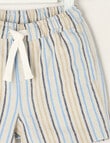 Teeny Weeny Stripe Linen-Blend Shorts, Blue product photo View 03 S