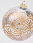 Christmas Shop Glass Scallop Bauble, Blue product photo View 03 S