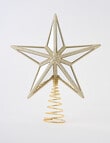 Christmas Shop Mirrored Star Tree Topper, Gold Tone product photo View 02 S