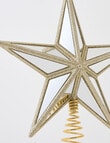 Christmas Shop Mirrored Star Tree Topper, Gold Tone product photo View 03 S