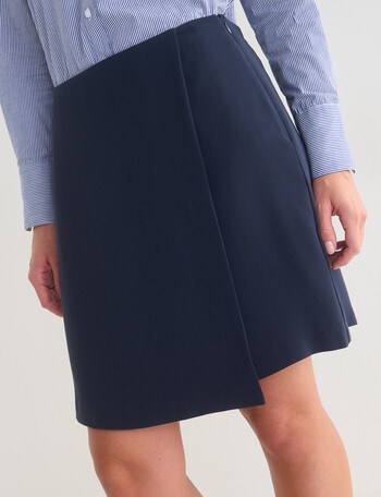 Oliver Black Cross Over Mini Skirt, Navy product photo
