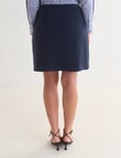 Oliver Black Cross Over Mini Skirt, Navy product photo View 02 S