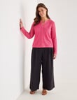 Whistle Lace Trim Cardigan, Pink product photo View 13 S