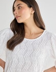 Whistle Textured Knit Blouse, Ivory product photo