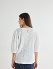Whistle Textured Knit Blouse, Ivory product photo View 02 S