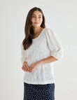 Whistle Textured Knit Blouse, Ivory product photo View 04 S