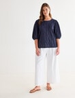 Whistle Textured Knit Blouse, Navy product photo View 13 S