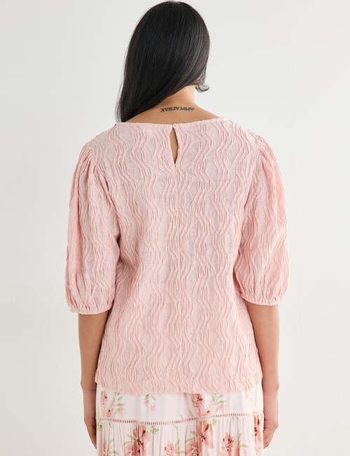 Whistle Textured Knit Blouse, Blush product photo View 02 L